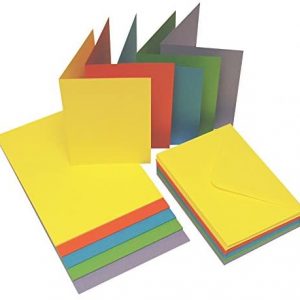 Craft UK 281 C6 Card and Envelope pack of 50 - Mixed Bright