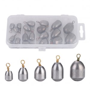 Mgaxyff Fishing Iron Weights,Fishing Weights,20pcs Outdoor Fishing Sinkers Weight Set Angler Tackle Accessory