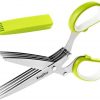 BangShou Herb Scissors High Quality Kitchen Scissors 5 Blades Stainless Steel Great Kitchen Gadgets