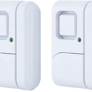 GE Personal Security Window/Door Alarm, 2-Pack, DIY Home Protection, Burglar Alert, Wireless Alarm, Off/Chime/Alarm, Easy Installation, Ideal for Home, Garage, Apartment, Dorm, RV and Office, 45115