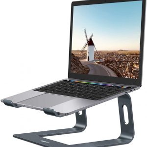 NULAXY Laptop Stand,Aluminum Removable Laptop Holder, Ventilated Notebook Stand Compatible for MacBook Pro/Air, 10-15.6" Notebook and Samsung Tablet,HUAWEI MateBook (Grey)