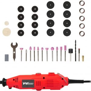 YIYITOOLS Rotary Tool Power Rotary Tool – With 40 Accessories, 1A, 6 Step Variable Speed, Orange and Black, S1J-FE2-10