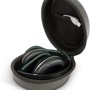 iGadgitz U5415 -EVA Zipper Carrying Hard Case Compaitible for Over-Ear Foldable Headphones -Black
