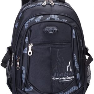 Backpack Boys School Bags Big Bookbags Durable Heavy Duty Student Kids Travel Waterproof (Black)