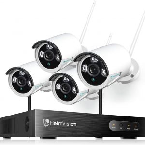 heimvision HM241 1080P Wireless Security Camera System, 8CH NVR 4Pcs Outdoor WiFi Surveillance Camera with Night Vision, Waterproof, Motion Alert, Remote Access, No Hard Disk