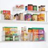 iDesign Pantry Storage Unit, Shelf Organiser Made of Durable Plastic and Metal, Practical Kitchen Storage Organiser for Food, Kitchen Accessories and Utensils, Clear/Silver