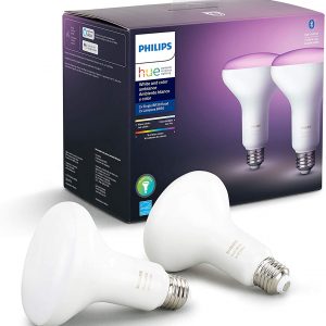 Philips Hue White and Color Ambiance 2-Pack BR30 LED Smart Bulb, Bluetooth & Zigbee compatible (Hue Hub Optional), Works with Alexa & Google Assistant – A Certified for Humans Device