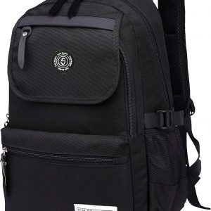 SUPA MODERN® Unisex Nylon School Bags Waterproof Hiking Backpack Cool Sports Backpack Laptop Rucksack School Backpack Black
