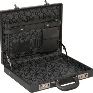 Tassia Slimline Attache Business Briefcase - Leather Look Pu